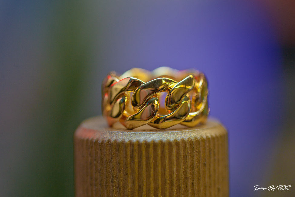 Cuban Ring 7” / 18K Gold
